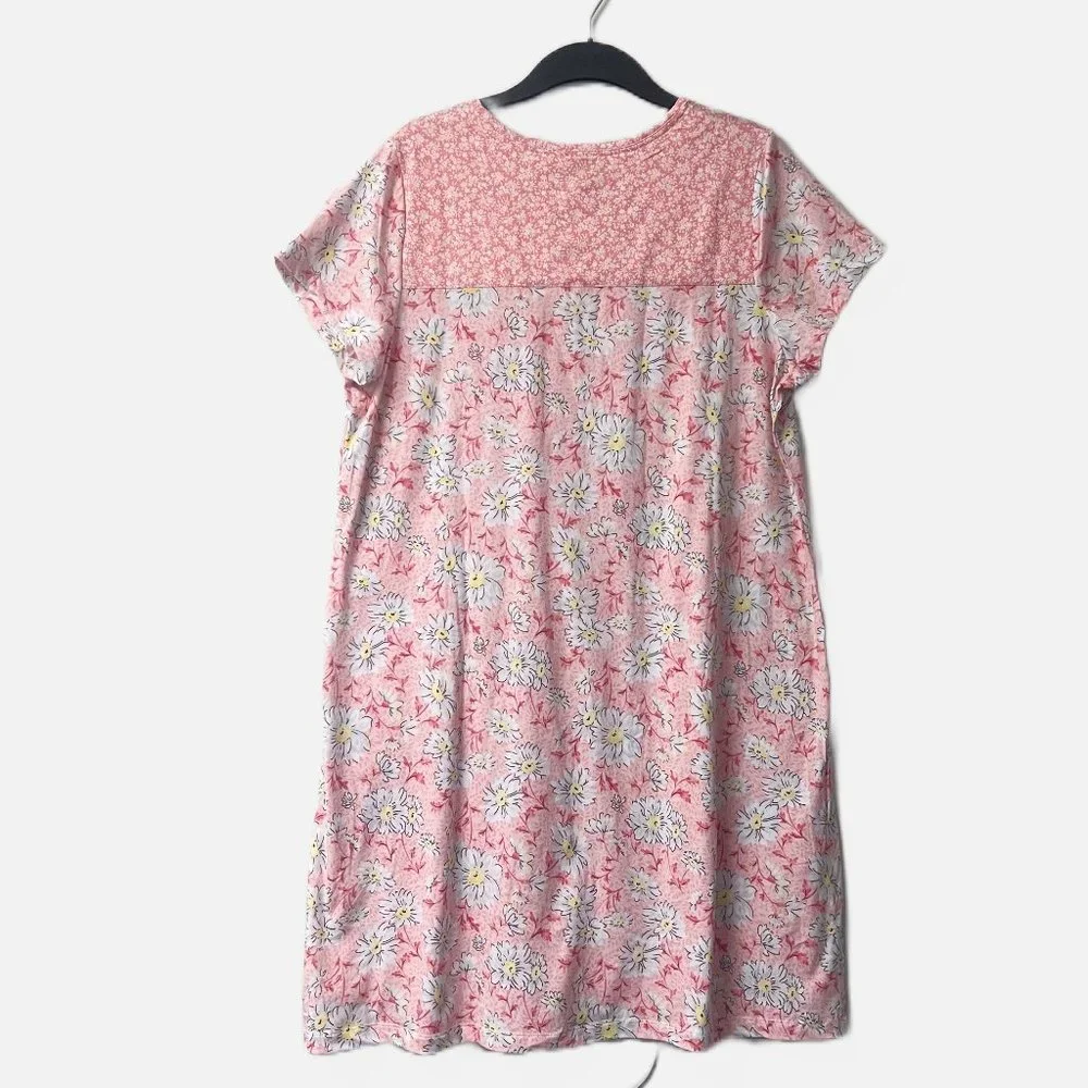 NEW! Carole Hochman Meadow Floral 100% Cotton 2-Pack Sleepshirts Large (Orange) - Picture 9 of 15